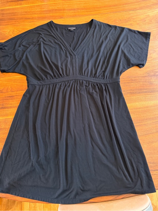 J. Jill Dresses & Skirts - J Jill Jersey Knit Short Sleeve Black Dress with Gathered Waist Like New Sz XL